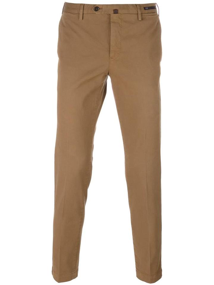 Pt01 Classic Chinos, Men's, Size: 52, Brown, Cotton/spandex/elastane