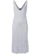 Bassike Deep V-neck Tank Dress, Women's, Size: 6, Grey, Organic Cotton