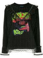 Kolor Lace Layer Sweatshirt - Black