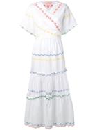 Tory Burch Embroidered Poplin Dress - White