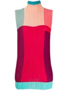 Issey Miyake Colour-block Sleeveless Top - Pink