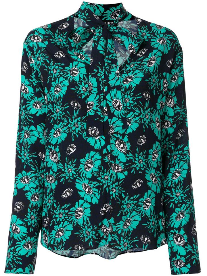 Markus Lupfer Floral Pussy-bow Blouse - Green