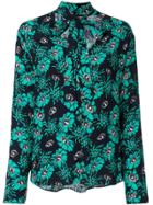 Markus Lupfer Floral Pussy-bow Blouse - Green