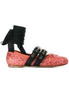 Miu Miu Glitter Ballerinas - Pink & Purple