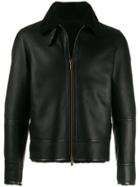 Tagliatore Shearling Collar Jacket - Black