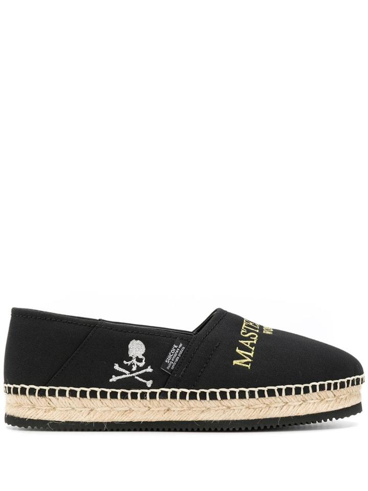 Mastermind Japan Logo Embroidered Espadrilles - Black