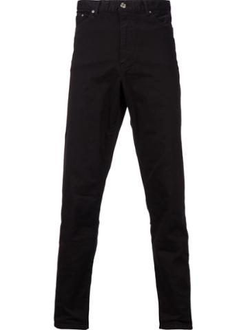 Wvm Drop-crotch Straight Jeans, Men's, Size: 30, Black, Cotton/polyurethane/buffalo Leather
