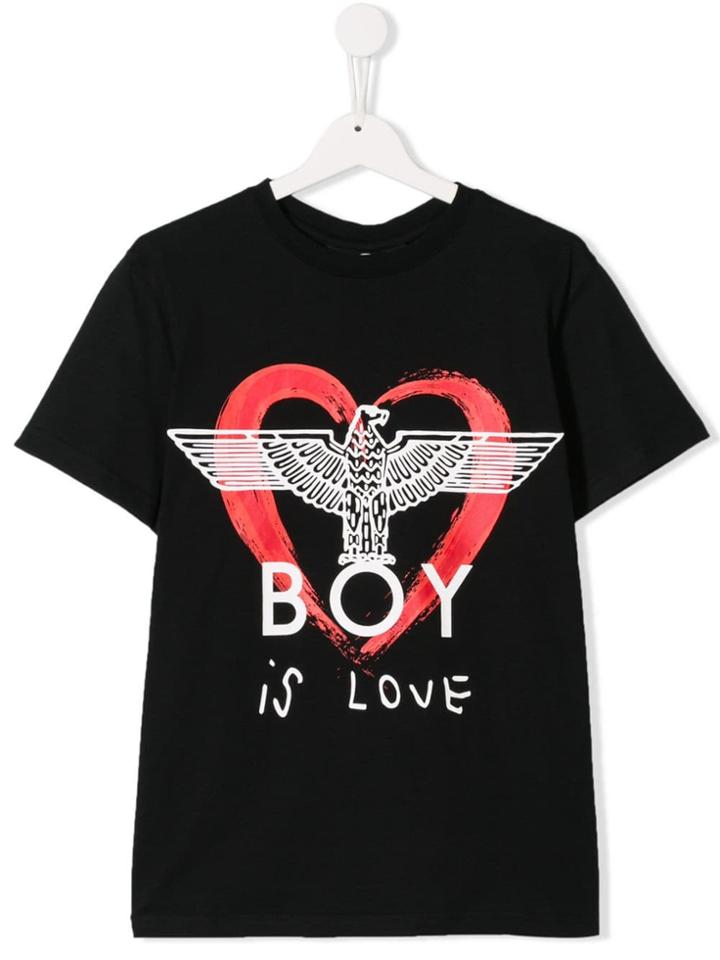 Boy London Kids Teen 'boy Is Love' T-shirt - Black