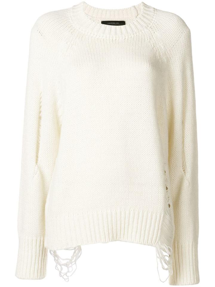 Federica Tosi Distressed Jumper - White