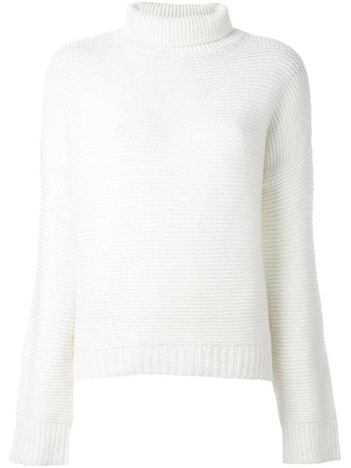 Vince Roll Neck Jumper, Women's, Size: Large, Nude/neutrals, Cashmere/wool