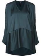 Zero + Maria Cornejo Tasi Blouse, Women's, Size: 0, Blue, Polyester