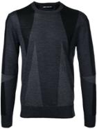 Neil Barrett Geometric Intarsia Jumper - Grey