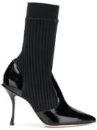 Dolce & Gabbana Sock Ankle Boots - Black