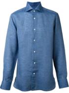 Ermenegildo Zegna Linen Shirt, Men's, Size: 41, Blue, Linen/flax