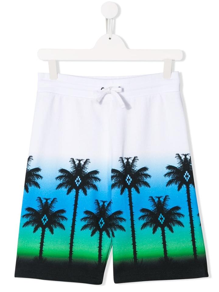 Marcelo Burlon County Of Milan Kids Palm Trees Track Shorts - White
