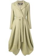 Jacquemus Curved Hem Belted Coat - Neutrals