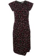 Michael Michael Kors Flutter-sleeve Star-print Dress - Black