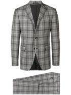 Tagliatore Tartan Pattern Suit - Grey