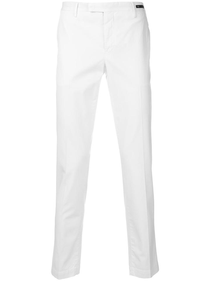 Pt01 Slim Fit Trousers - White