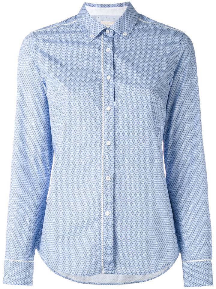 Jacob Cohen - Mini Deco Print Shirt - Women - Cotton/polyamide/spandex/elastane - L, Blue, Cotton/polyamide/spandex/elastane