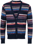 Missoni - Striped V-neck Cardigan - Men - Polyamide/wool - 50, Blue, Polyamide/wool