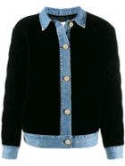 Sandro Paris Denim Trim Bomber Jacket - Black