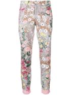 Cambio Floral Skinny Jeans - Grey