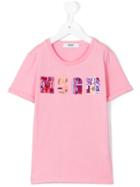 Msgm Kids - Logo T-shirt - Kids - Cotton - 8 Yrs, Pink/purple