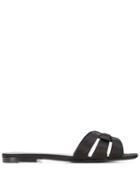 Saint Laurent Strappy Flat Sandals - Black
