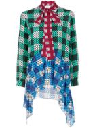 Mary Katrantzou Geometric Print Pussy Bow Shirt - Multicolour