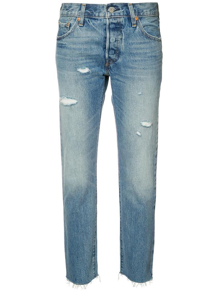 Levi's Cropped Tapered Jeans, Women's, Size: 26, Blue, Cotton