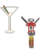 Fendi Cocktail Embellished Brooch Set - Multicolour