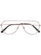 Stella Mccartney Eyewear Aviator-style Eyeglasses - Metallic