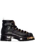 Thom Browne Tb Hiking Bts Blk Lthr - Black