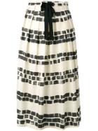 Max Mara Studio - Tie Fastened Skirt - Women - Cotton - 44, Nude/neutrals, Cotton