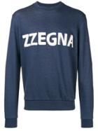 Z Zegna Logo Patch Sweatshirt - Blue