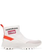 Calvin Klein Jeans Knit High Top Sneakers - White