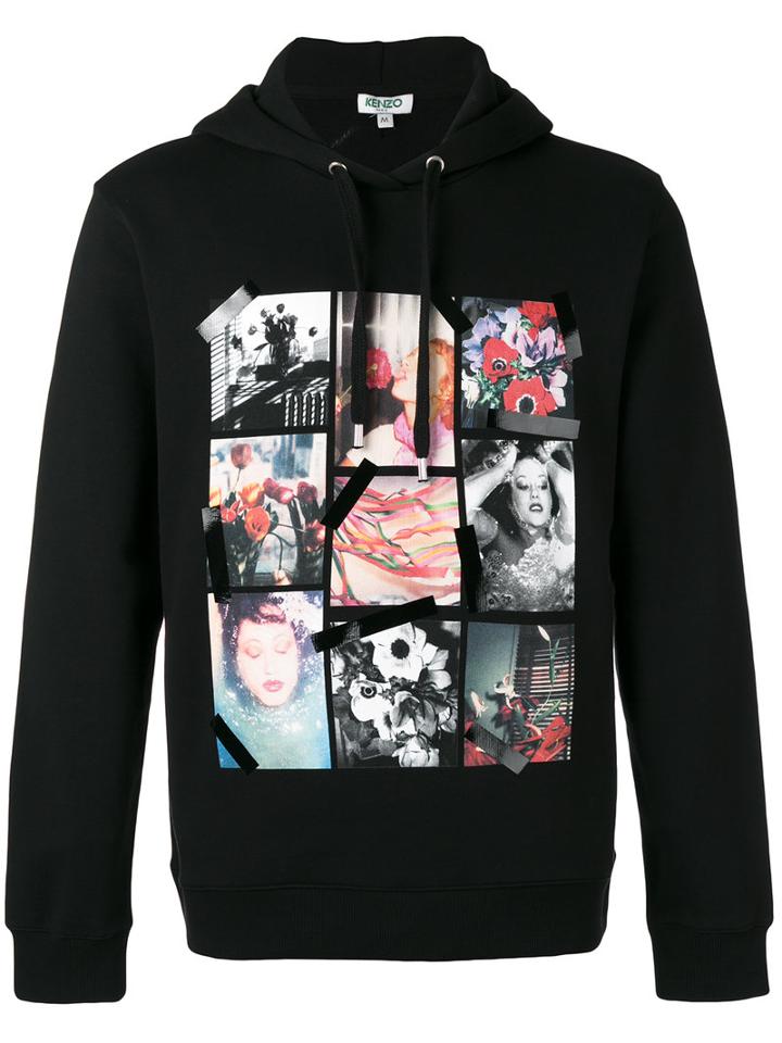 Kenzo - Photo Collage Hoodie - Men - Cotton - M, Black, Cotton