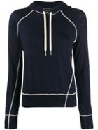 Rag & Bone Fine Knit Hoodie - Blue