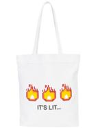 Mostly Heard Rarely Seen 8-bit It's Lit Tote - White