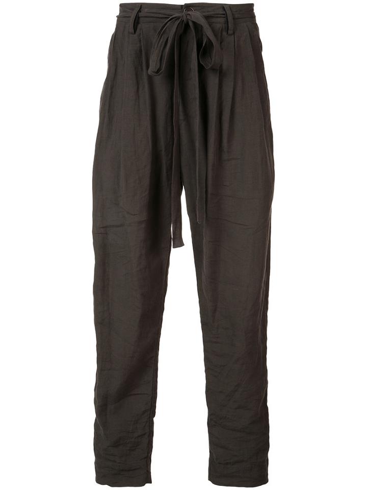 Ziggy Chen Drop-crotch Trousers, Men's, Size: 50, Brown, Cotton