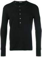 Tom Ford Button Placket T-shirt - Black