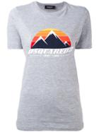 Dsquared2 - Mountain Logo T-shirt - Women - Cotton/viscose - M, Grey, Cotton/viscose