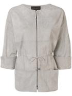 Fabiana Filippi Suede Panels Jacket - Grey