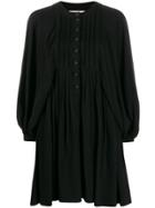 Celine Eyewear Pleated Front Shirt Dress - Black