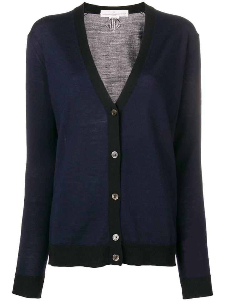 Golden Goose Deluxe Brand Contrast Knitted Cardigan - Blue