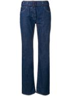 Prada Belted Denim Jeans - Blue