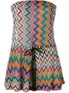 Missoni Chevron Knit Playsuit, Women's, Size: 40, Rayon/cupro/polyester
