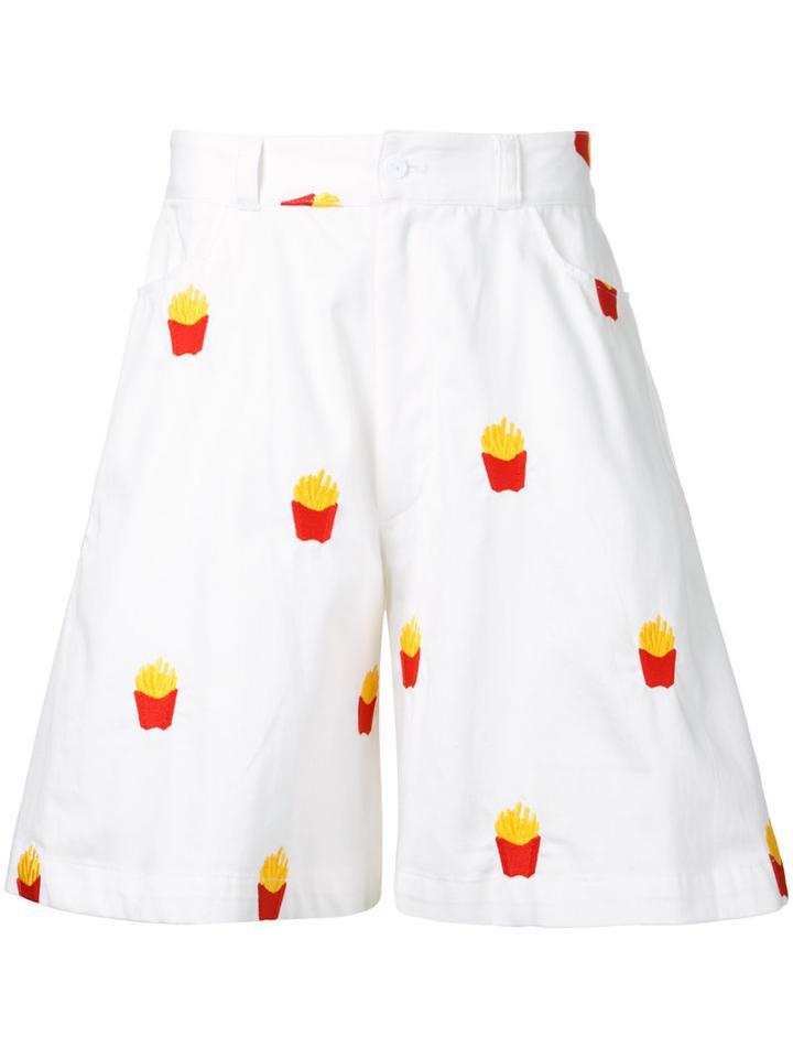 Mikio Sakabe French Fries Shorts, Adult Unisex, Size: Medium, White, Cotton