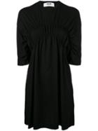 Msgm - Cropped Sleeves Dress - Women - Cotton - Xs, Women's, Black, Cotton